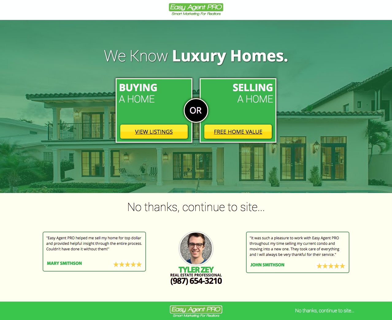 real estate farming with landing pages