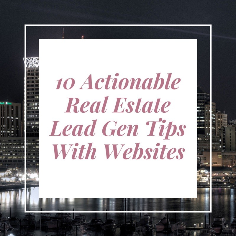 real estate website lead generation