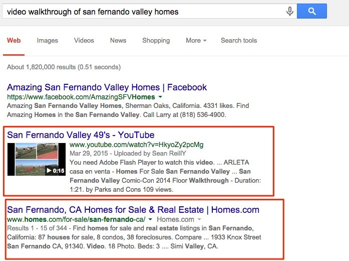 real estate video on real estate websites