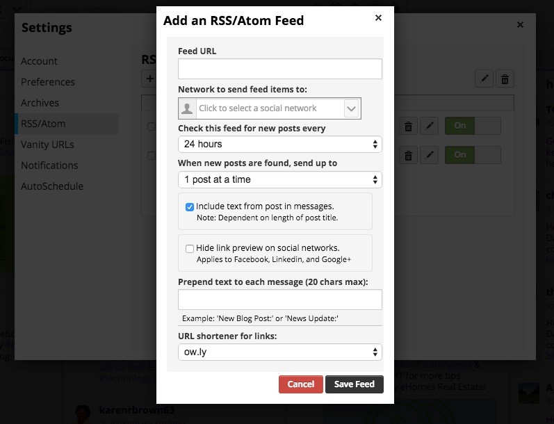 real estate marketing tools rss facebook