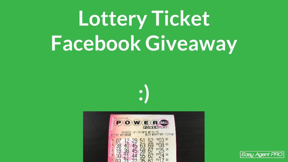 Lottery Ticket Facebook Giveaway -) (1)