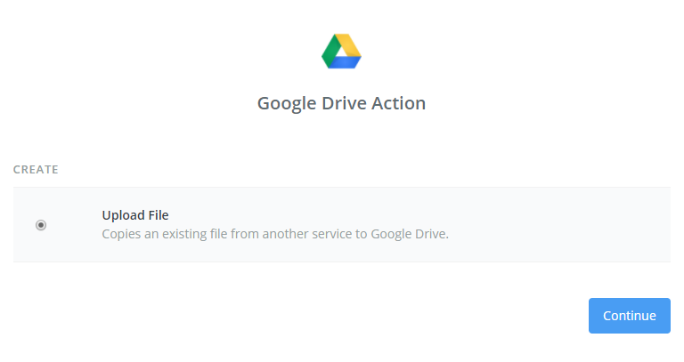 google drive action