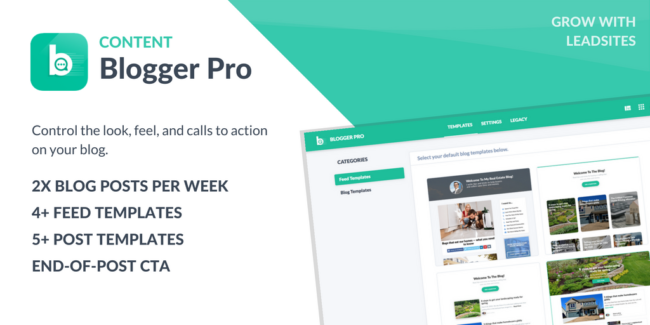 Blogger Pro - LeadSites by Easy Agent PRO