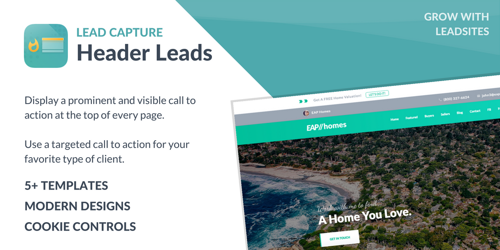 Lead capture - Header Leads. Cluck here to learn more about header leads.