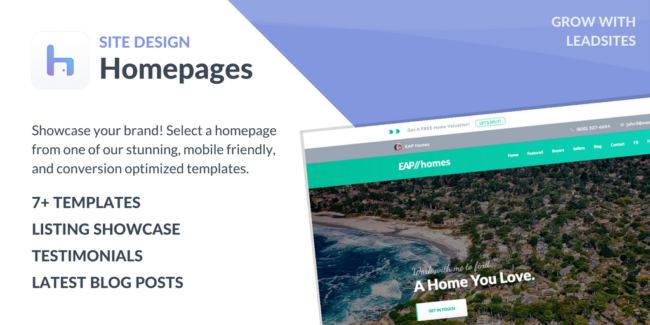 Homepages - LeadSites by Easy Agent PRO
