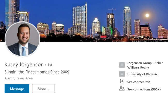 LinkedIn for real estate - profiles with personality