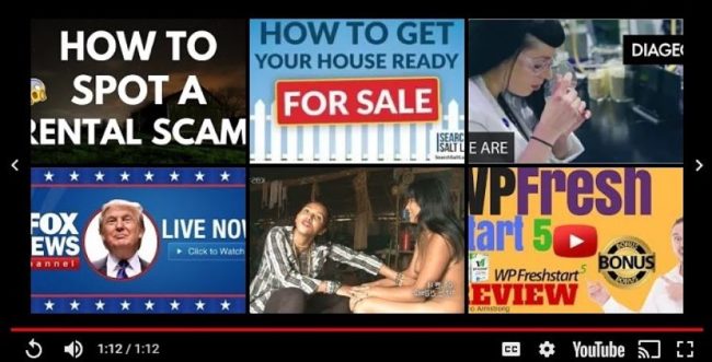 Real estate website homepages - Youtube blunders