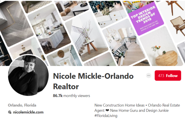 Real estate Pinterest boards - Nicole Mickle