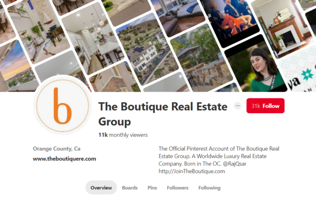 Real estate Pinterest boards - Boutique Real Estate Group