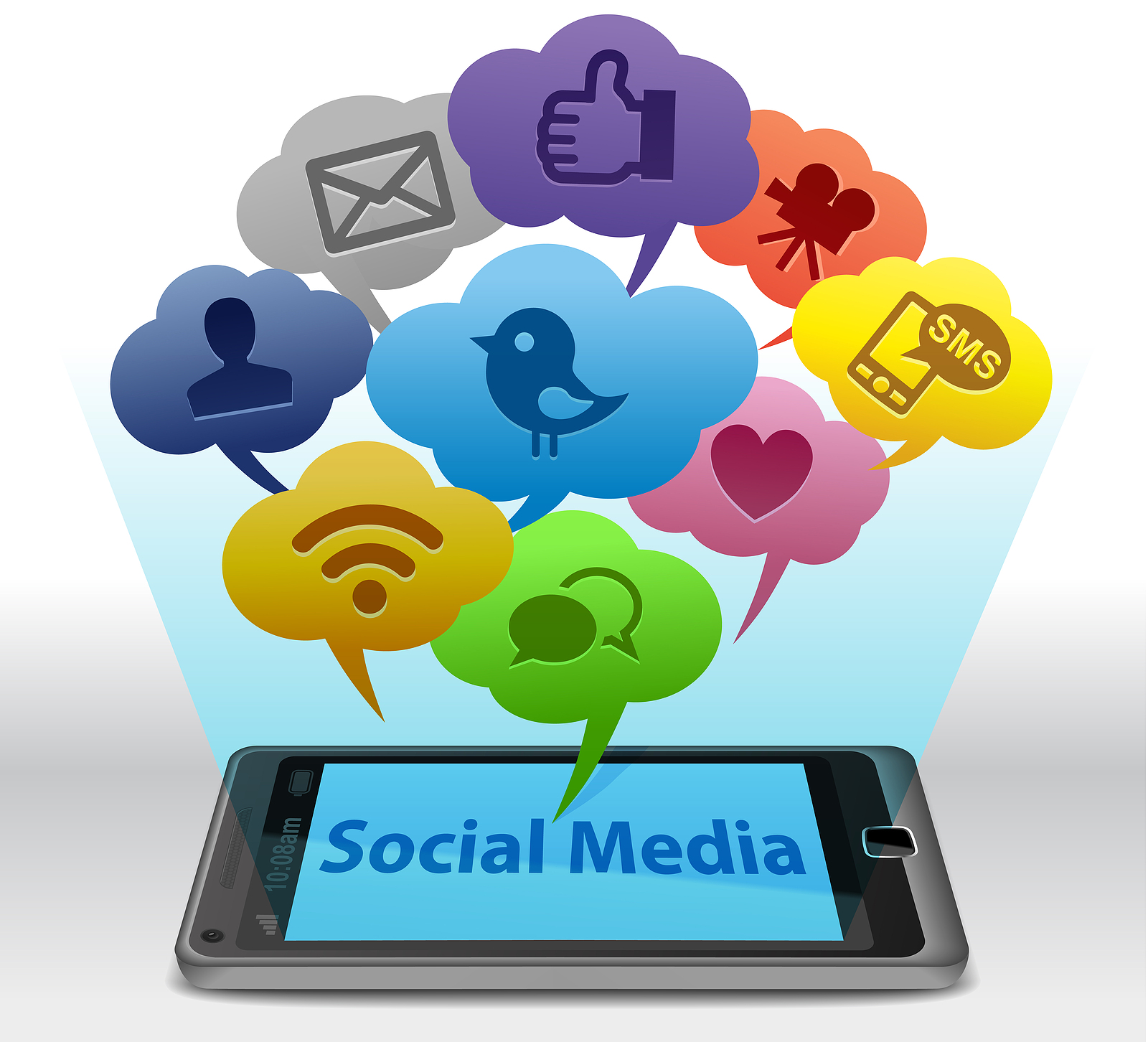 social media marketing icons - real estate client communication