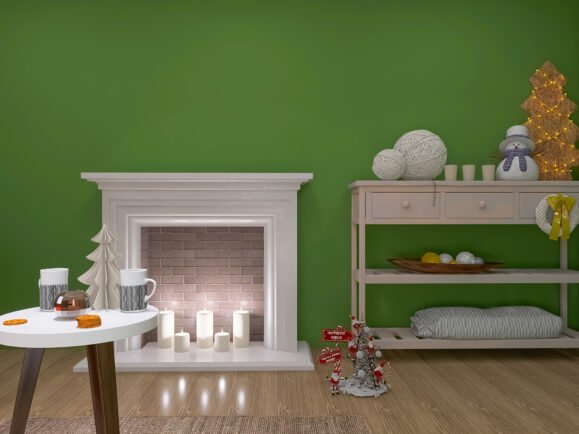 Home staging for holiday and Christmas real estate. 