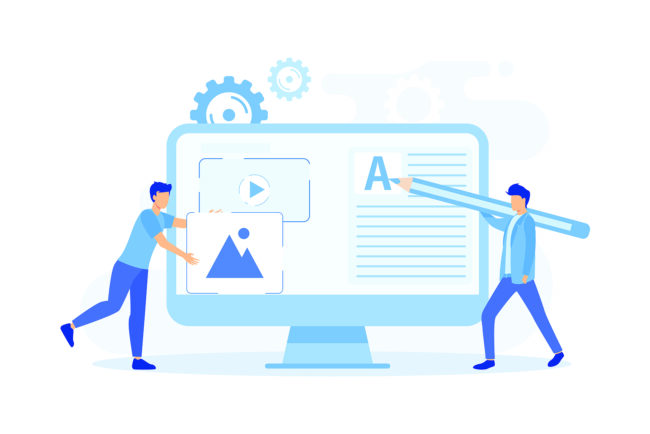 Real estate Content creation Digital marketing copywriting, engaging content, targeted message creation, website seo, blog post design, social media flat design modern illustration